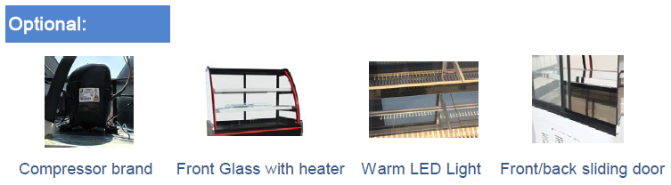 带有玻璃门的Deli展示柜冷却器