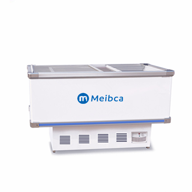 杂货推拉门直接冷却岛式冰柜展示柜