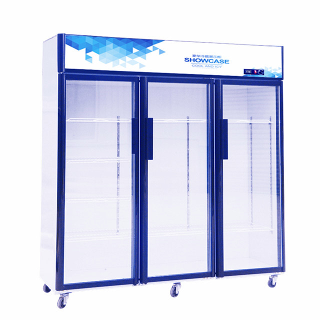 商业大容量玻璃展示立式冷却器