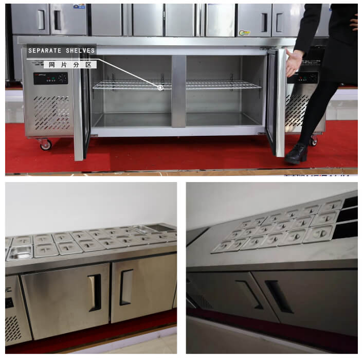 商用不锈钢厨房台下冷冻柜